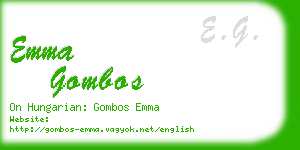 emma gombos business card